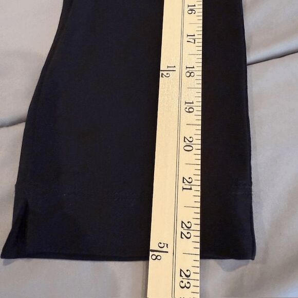 Clara Sun Woo Black Pull On Poly Rayon Spandex Dress Pants Notched Hem Size XS - Picture 9 of 10